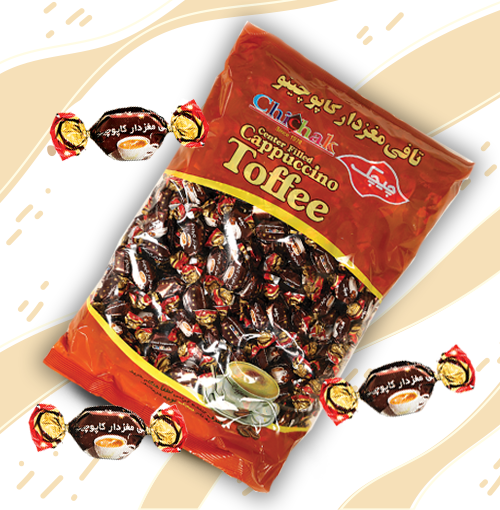 تافی مغز دار کاپوچینو 2 کیلویی